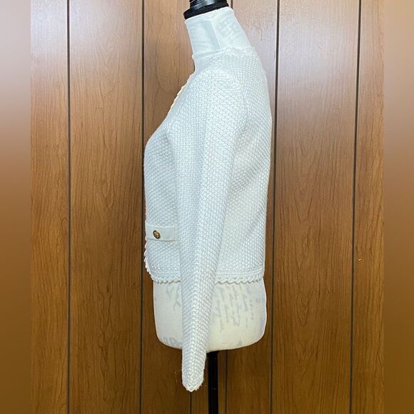 Alice and Olivia Scalloped Knit Jacket size M - Picture 6 of 11